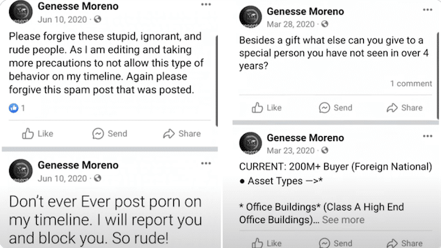Genesse Moreno Facebook page, ‘Building Wealth INC.